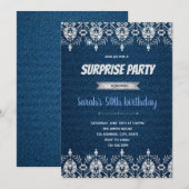 Invitation thème diamant de denim (Devant / Derrière)