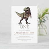 Invitation Thème dinosaure 1er anniversaire (Debout devant)