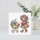 Invitation Thème d'invitation Buggy de bébé si précieux (Debout devant)