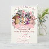 Invitation Thème d'invitation d'anniversaire de Marsha & Bear (Debout devant)