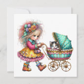 Invitation Thème d'invitation de buggy pour bébé si précieux (Devant)