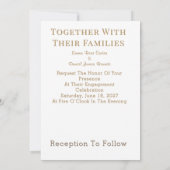 Invitation Thème d'invitation de mariage floral sculpté 🤍 (Dos)