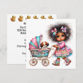 Invitation Thème d'invitation pour chariot de bébé trop migno (Devant / Derrière)