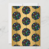 INVITATION THÈME DISCO MODERNE OR TOUTE OCCASION (Dos)