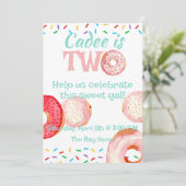 Invitation Thème Donut 2ème anniversaire (Debout devant)