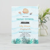 Invitation thème douche coquillages (Debout devant)