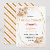 Invitation thème douche de mariée Pampass (Devant / Derrière)