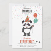 Invitation Thème d'ours panda mignon Kawaii pour l'anniversai (Devant)