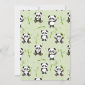 Invitation Thème d'ours panda mignon pour fête d'anniversaire (Dos)