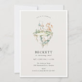 Invitation Thème Dragon mignonne Anniversaire (Devant)