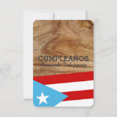Invitation Thème: Drapeau Bleu Céleste: Porto Rico (Devant)
