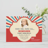 Invitation Thème du cirque | Anniversaire (Debout devant)