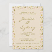 Invitation Thème du jardin Fleurs de printemps Mariage botani (Devant)