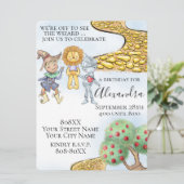 Invitation Thème du Magicien d'Oz Histoire Illustrée Mignonne (Debout devant)
