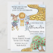 Invitation Thème du Magicien d'Oz Histoire Illustrée Mignonne (Devant)
