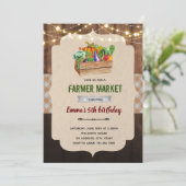 Invitation Thème du marché agricole rustique (Debout devant)