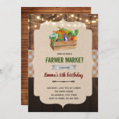 Invitation Thème du marché agricole rustique (Devant / Derrière)