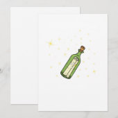 Invitation Thème du message dans une bouteille (Devant / Derrière)