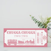 Invitation thème du train fille 2ème anniversaire (Debout devant)