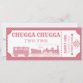 Invitation thème du train fille 2ème anniversaire (Devant)