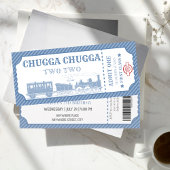 Invitation thème du train garçon 2e anniversaire