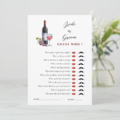 Invitation Thème Du Vin Il A Dit Elle A Dit Fête des mariées  (Debout devant)