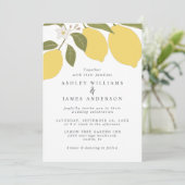 Invitation Thème élégant de citron méditerranéen (Debout devant)