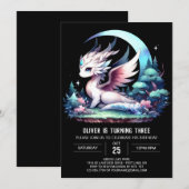 Invitation Thème Elegant Dragon Anniversaire (Devant / Derrière)
