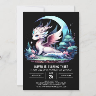 Invitation Thème Elegant Dragon Anniversaire