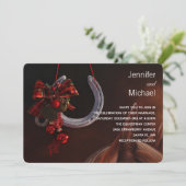 Invitation Thème équestre pendaison Mariage de fer à cheval (Debout devant)