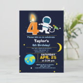 Invitation Thème Espace Extérieur Anniversaire (Debout devant)