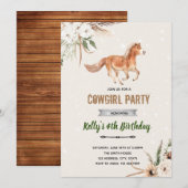 Invitation thème esprit boho (Devant / Derrière)