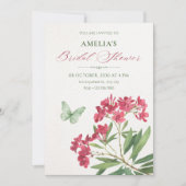 Invitation Thème esthétique floral pour une douche de mariée (Devant)
