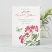 Invitation Thème esthétique floral pour une douche de mariée (Debout devant)