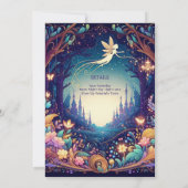 Invitation Thème Fairy Fairy Party Fairytale Enchanted Forest (Dos)