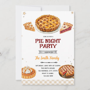 Invitation thème fête de tartes