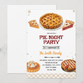 Invitation thème fête de tartes (Devant / Derrière)