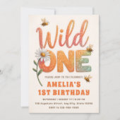 Invitation Thème Fille Anniversaire Daisy Bee (Devant)