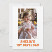Invitation Thème Fille Anniversaire Daisy Bee (Dos)