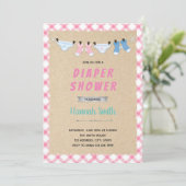 Invitation thème fille pour shower de couches (Debout devant)