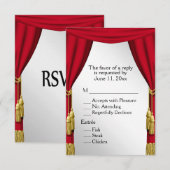 Invitation Thème Film Argent RSVP (Devant / Derrière)