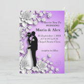 ✨ Invitation Thème Fleur pour Mariage et Shower ✨ (Debout devant)