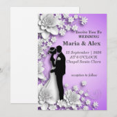 ✨ Invitation Thème Fleur pour Mariage et Shower ✨ (Devant / Derrière)