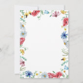 Invitation Thème fleur sauvage Fille 1er anniversaire Floral  (Dos)