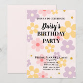 Invitation Thème Fleurs (Devant / Derrière)