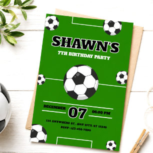Invitation Thème Football pour Enfants de Football 7ème Anniv