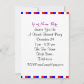 Invitation Thème français de fromage et de vin pour une fête (Dos)