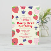 Invitation Thème Fruit 1er anniversaire (Debout devant)