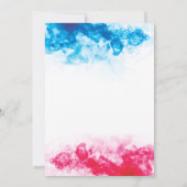 Invitation Thème Fumée bleue et rose Genre Reveillez Invitati (Dos)