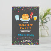 Invitation thème garçon de petit déjeuner (Debout devant)